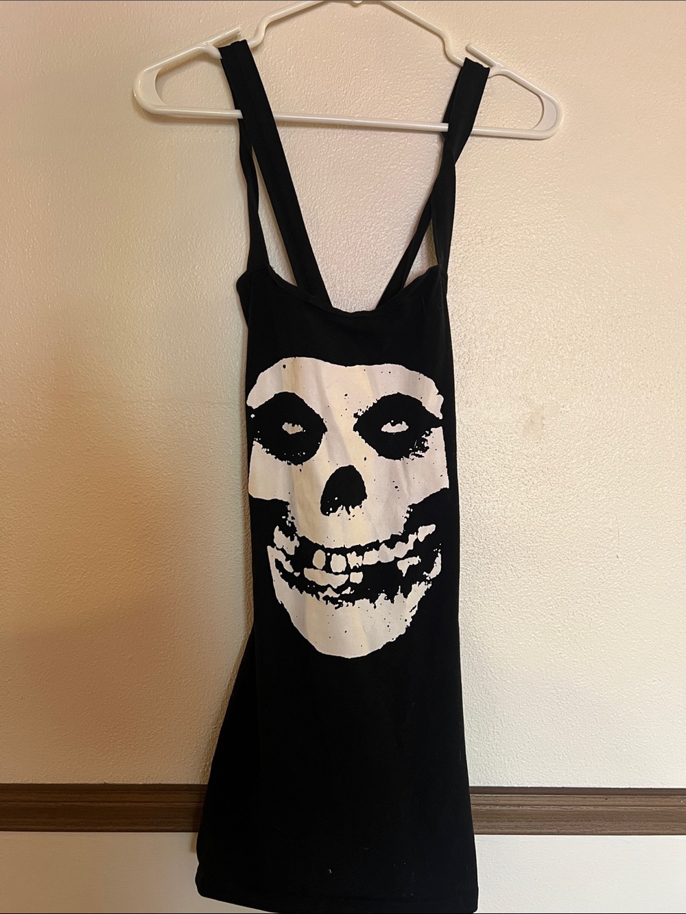 Misfits Black Tank Dress with White Skull Graphic fiend dress